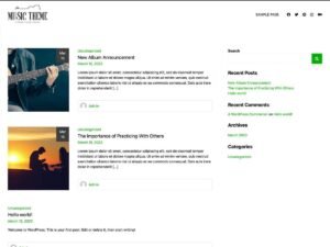 Music Blog WordPress Theme