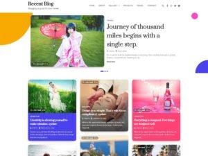 Recent Blog WordPress Theme