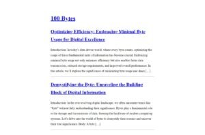 100 Bytes WordPress Theme