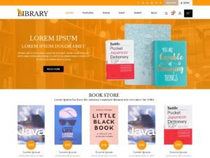 Library Bookstore WordPress Theme
