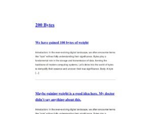 200 Bytes WordPress Theme
