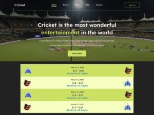 Cricket Tournament WordPress Theme