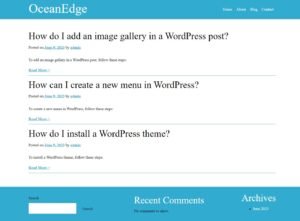 OceanEdge WordPress Theme