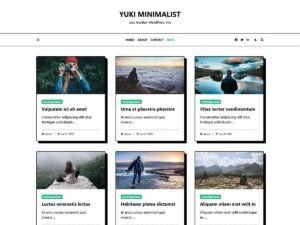 Yuki Minimalist Blog WordPress Theme