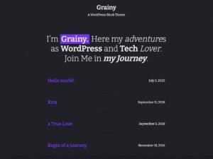 Grainy WordPress Theme