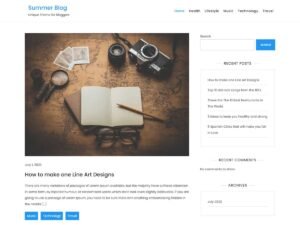 Summer Blog WordPress Theme