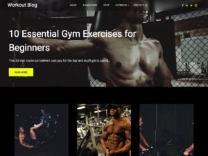 Workout Blog WordPress Theme