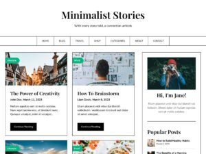 Minimalist Stories WordPress Theme