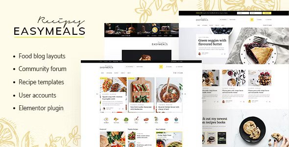 food blog wp theme