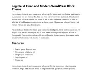 Legible WordPress Theme