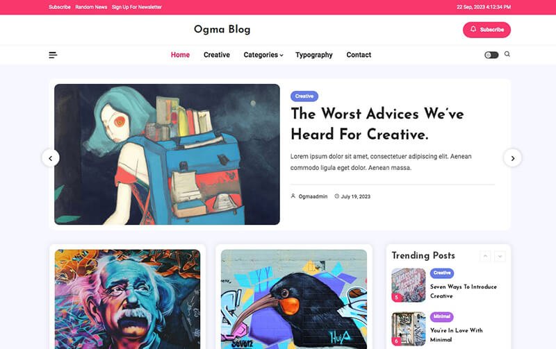 ogma best free wordpress theme