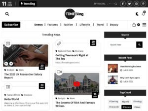 TimeBlog WordPress Theme