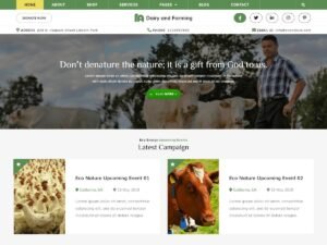 Dairy Farming WordPress Theme