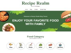 Recipe Realm Blog WordPress Theme