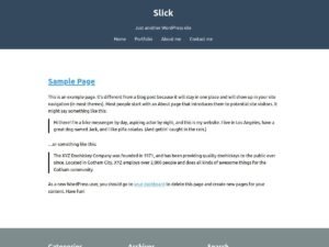 Slick WordPress Theme