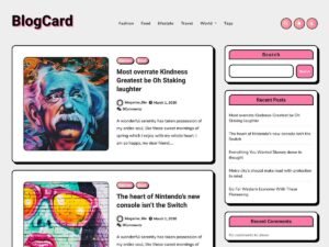 Blog Card WordPress Theme