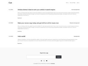 Cue WordPress Theme