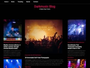 Darkmusic Blog WordPress Theme