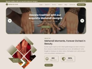 Heena Mehndi Artist WordPress Theme
