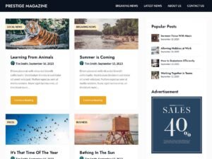 Prestige Magazine WordPress Theme