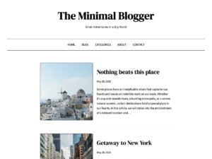 The Minimal Blogger WordPress Theme