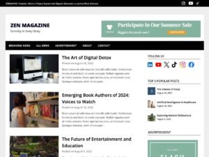 Zen Magazine WordPress Theme