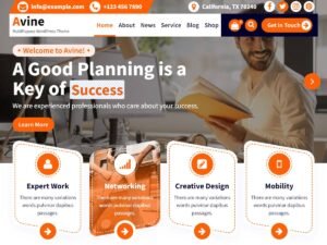 Avine website amp WordPress Theme