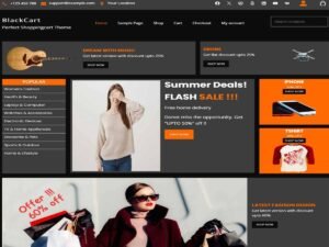BlackCart ecommerce standard WordPress Theme