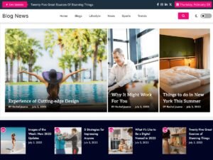 Blog News magazine website WordPress Theme