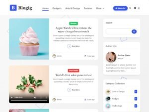Blogig image design WordPress Theme
