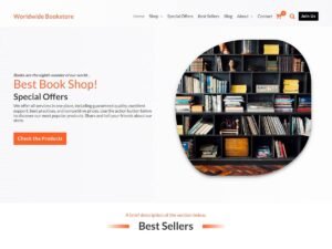 Book Shop pages store WordPress Theme