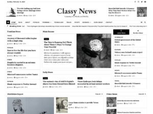 Classy News codes magazine WordPress Theme
