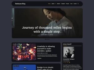 Darkness Blog websites design WordPress Theme