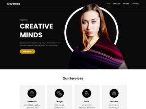ElevateBiz header default WordPress Theme