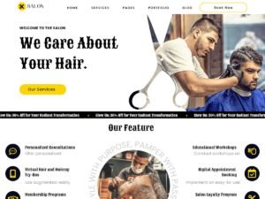 Modern Salon hair designer WordPress Theme