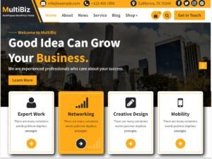MultiBiz website amp WordPress Theme
