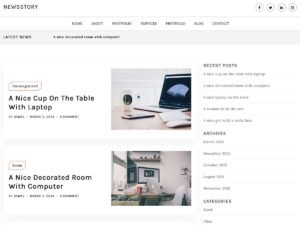 Newsstory blog use WordPress Theme