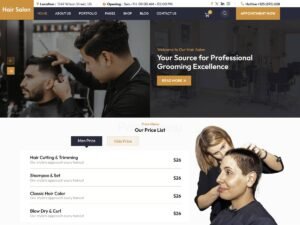 Omega Hair Salon beauty services WordPress Theme