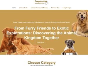Pawprints Blog animal enthusiasts WordPress Theme
