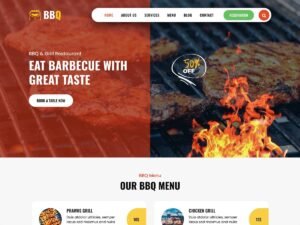 SKT Barbecue food barbeque WordPress Theme