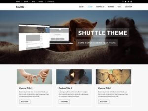 Shuttle Photography business design WordPress Theme