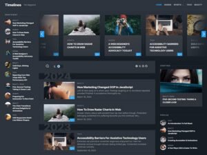 Timelines options design WordPress Theme