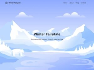 Winter Fairytale blockstarter mountain WordPress Theme