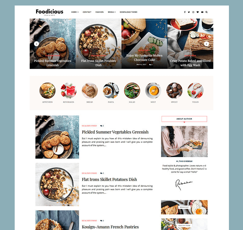 food wordpress theme free download