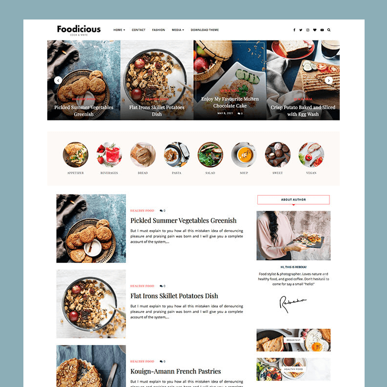 food wordpress theme free download