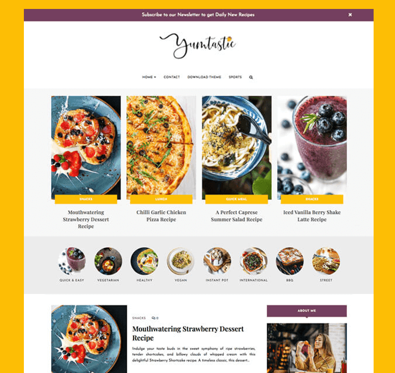 restaurant wordpress theme