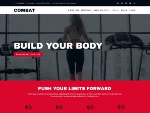 Combat fitness website WordPress Theme