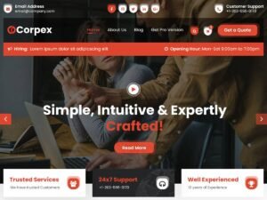 Corpex unveil excellence WordPress Theme