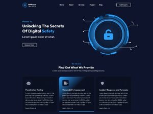 Cyber Security Elementor website style WordPress Theme