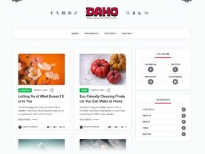 Daho personal blog WordPress Theme
